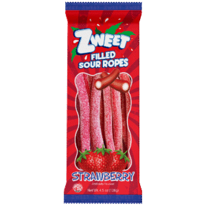 Sour Strawberry Filled Ropes | 4.5 oz