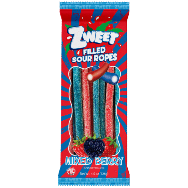 Sour Mixed Berry Filled Ropes | 4.5 oz