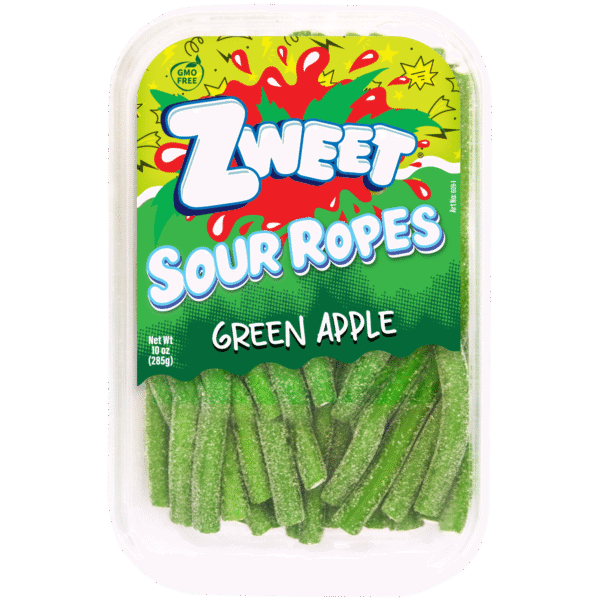 Sour Green Apple Filled Ropes | 10 oz