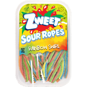 Sour Rainbow Filled Swirl Ropes | 10 oz