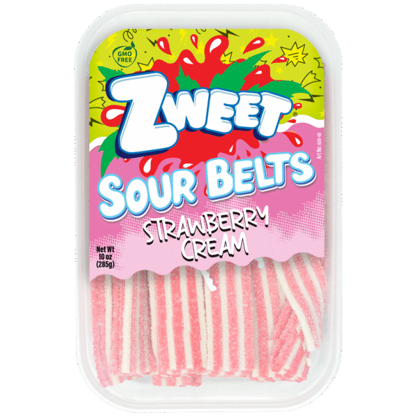 Sour Strawberry Cream Belts | 10 oz